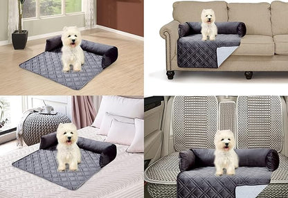 Brilliant Sunshine Premium Grey Silky Velvet Pet Sofa Bed