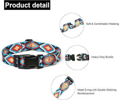 Adjustable Dog Collar with Patterns