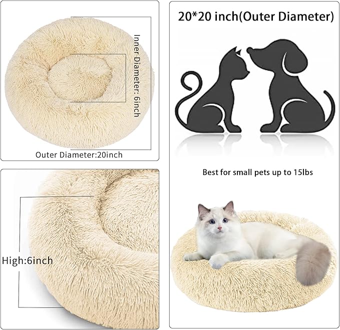 Nisrada Cat Beds for Indoor Cats 20 Inch