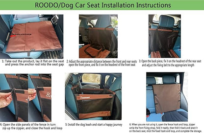 ROODO Dog Car Seat for Large Medium Dogs