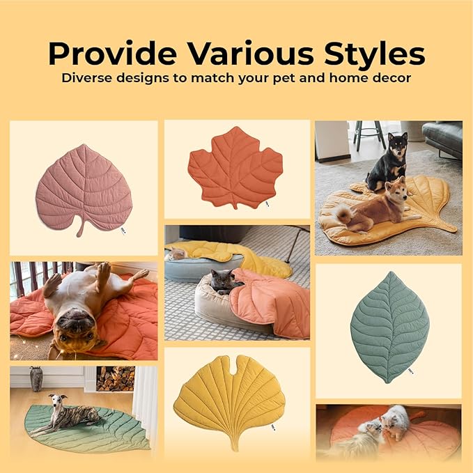 Dog Blanket Mat for Dogs Cats 50×45" Leaf