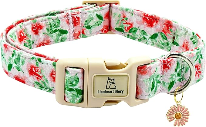 Lionheart glory Dog Collar Pink Flower Dogs Collar