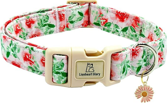 Lionheart glory Dog Collar Pink Flower Dogs Collar