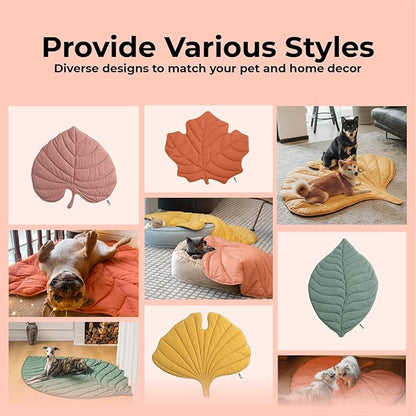 Dog Blanket Mat for Dogs Cats 40×46" Leaf