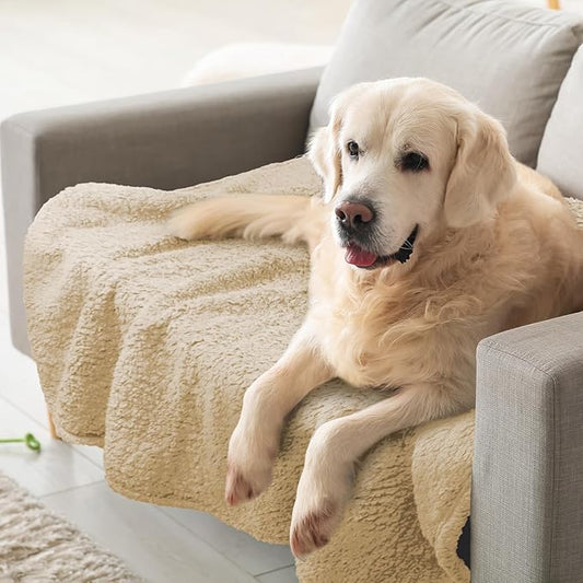 furrybaby Dog Blanket Soft Dog Blankets for Large Dogs Puppy Essentials Washable Sherpa Fleece Cat Blanket 41x65 Inches for Bed Furniture Couch Sofa (X Large