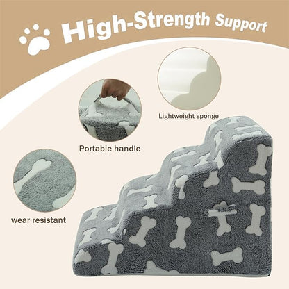 Dog Stairs for Small Dogs 2/3/4-Step Dog 4 - 1)