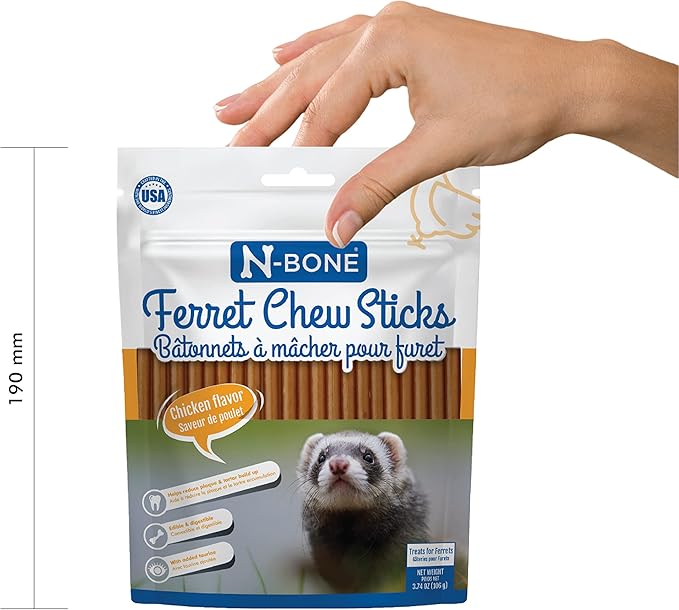 N-Bone Ferret Chew Sticks Chicken Flavor, 3.74-oz Bag