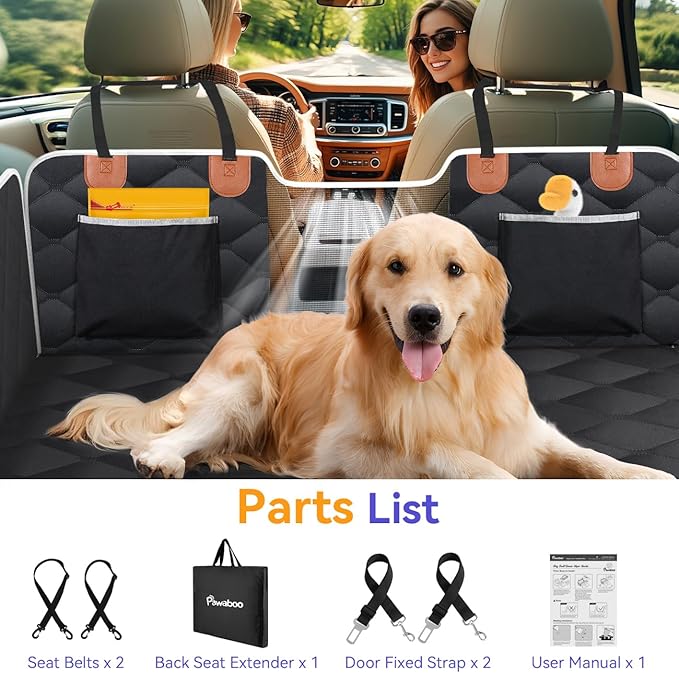 Back Seat Extender for Dogs 400lbs, Hard