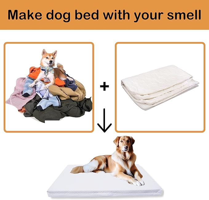 Waterproof Dog Bed Cover Replacement - Removable Washable Compatible DIY Pillarcase and Bed Liner for Insert 48x30 Inch Beds 2 Pack