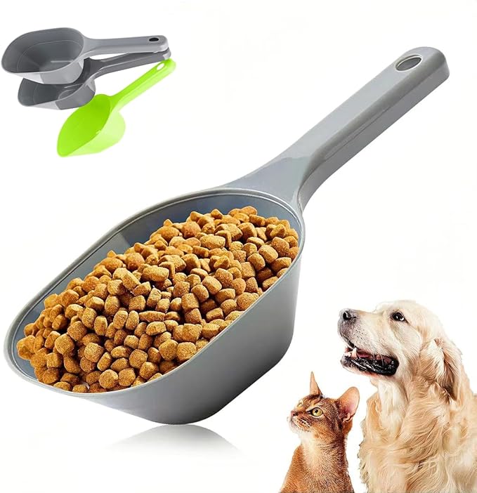 3 Pack Dog Food Scoop Set, 1 Cup Dog Food Scoop Multi Purpose Plastic Pet Food Scoop Measure Cups for Dog,Puppy and Cat