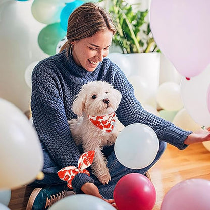E-Clover Mothers Day Dog Bandana & Matching Scrunchie-Heart