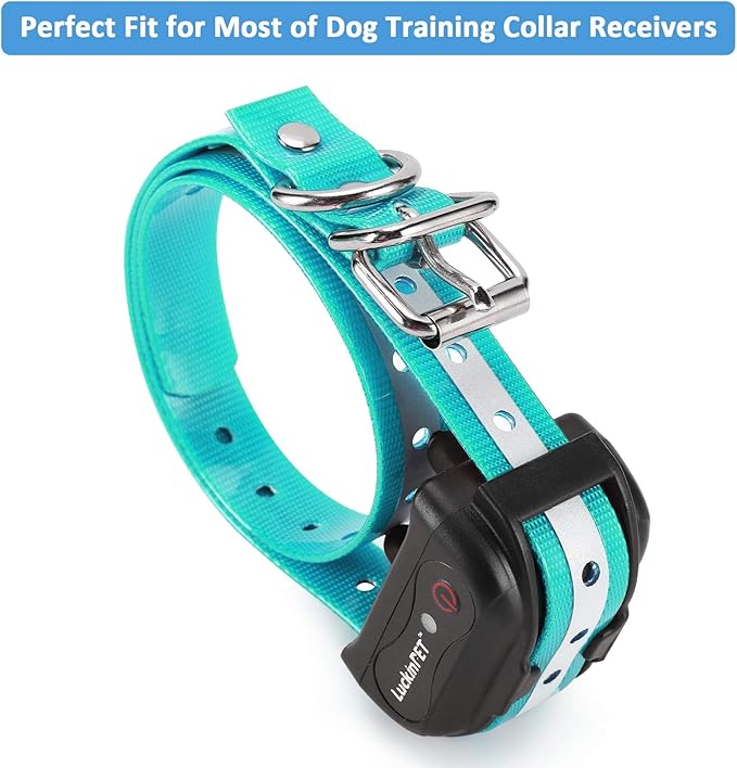 Replacement Collar Strap 3/4',Reflective,Adjustable,Metal Buckled,Waterproof Pack2)