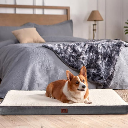 EHEYCIGA Orthopedic Dog Beds for Large Dogs with Removable Washable Cover 36x27
