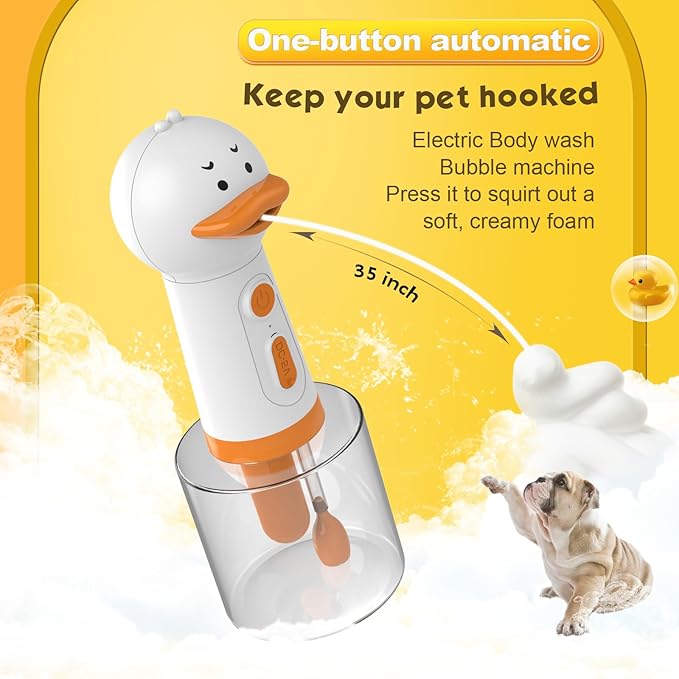 Electric Dog Cleaning Foam Machine Sprayer 9 in 3.2 in 3.2in 350ml 1200mAh Ultra IPX7 Waterproof