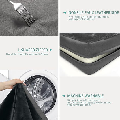 Vonabem Waterproof Dog Beds for XL Large Dogs 36"x27", Gray