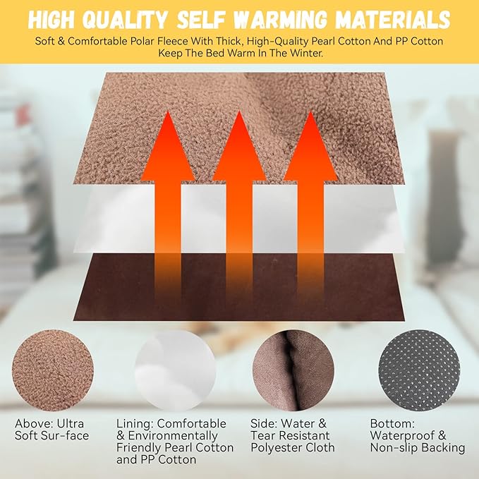 Ultra Soft Polar Fleece Dog Bed 28 x 27 Inches