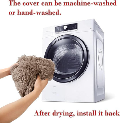 Calming Dog Bed Fluffy Plush Dog Mat for Furniture Protector with Removable Washable Cover for Large Medium Small Dogs and Cats (Small(35x31x5)