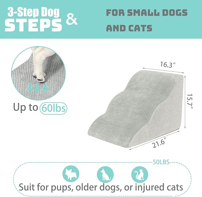 Dog Stairs for Small Dogs 3 Tiers