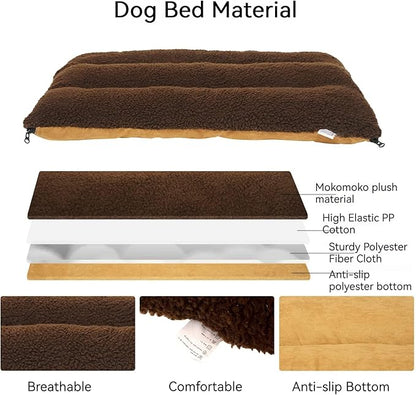 Large Dog Bed Crate Pad Luxury Plush Soft