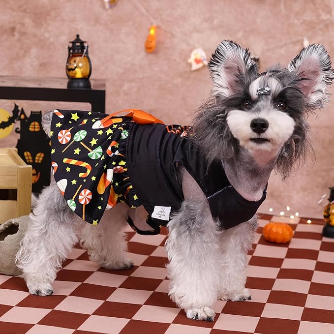 CuteBone Halloween Dog Dresses Velvet Holiday Small Dogs CVA44XS-D