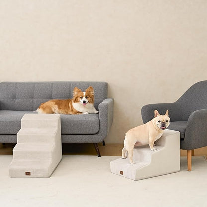EHEYCIGA Dog Stairs for Small Dog 19.7”H 4-Step Slope