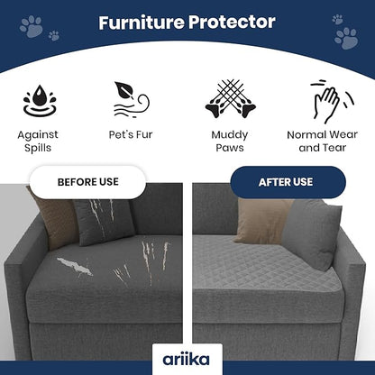 ariika Waterproof Dog Sofa Mat - Durable, Scratch-Resistant - Eco-Friendly Polyester & Cotton Mix, Odor-Free, Ideal for All Breeds - Dog Bed Protector for Sofa, Couch, Floor, Car Seats and Bed