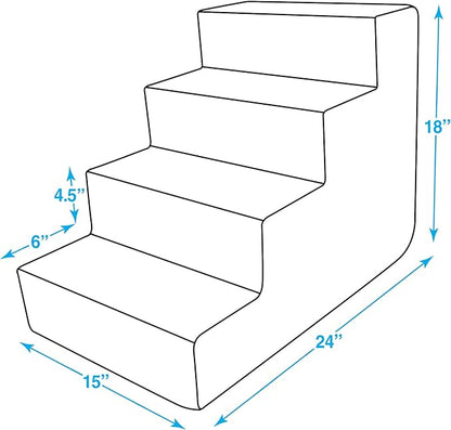 Best Pet Supplies Dog Stairs for Small Dogs & Cats 4-Step