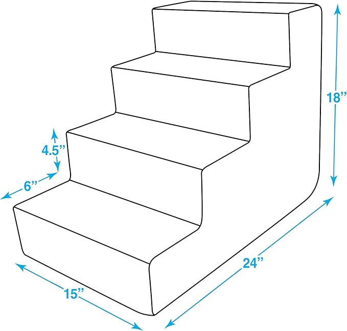 Best Pet Supplies Dog Stairs for Small Dogs & Cats 4-Step