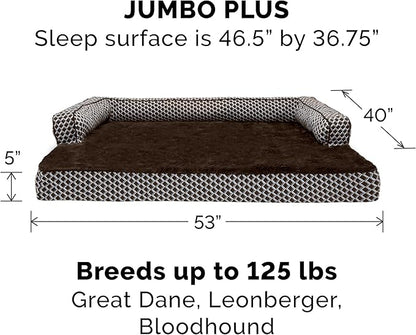 Furhaven Replacement Dog Bed Cover Comfy Couch Plush & Décor Sofa-Style