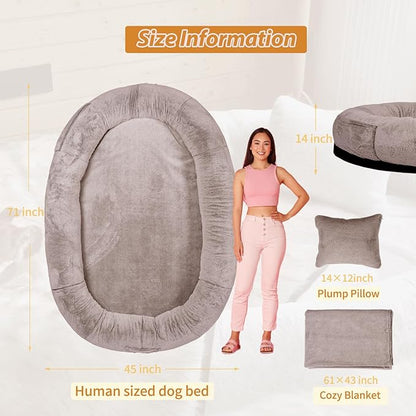 NESTROAD Human Dog Bed 71"x45"x14" Human