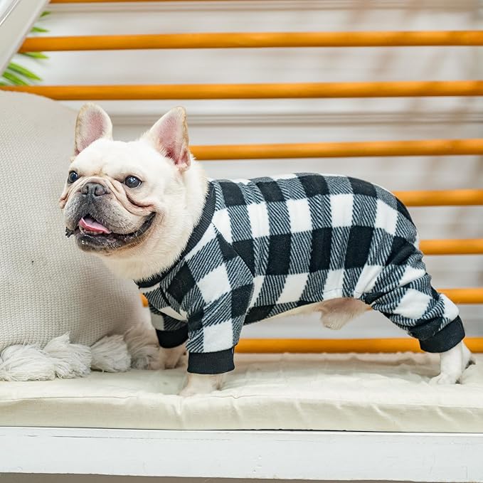 SCENEREAL Dog Pajamas for Small to Large Dogs Soft Pet Sweater Clothes Warm Puppy Onesie Outfits for Doggie Winter Christmas