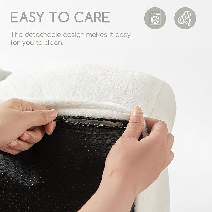 Hollypet Fluffy Plush Pet Sofa Soft Calming Pet Sofa Beds for Medium Small Cats and Dogs