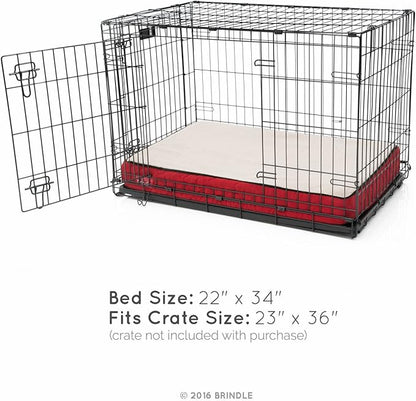 Brindle Waterproof Designer Memory Foam Pet Bed-Removable Machine Cover-4 Inch