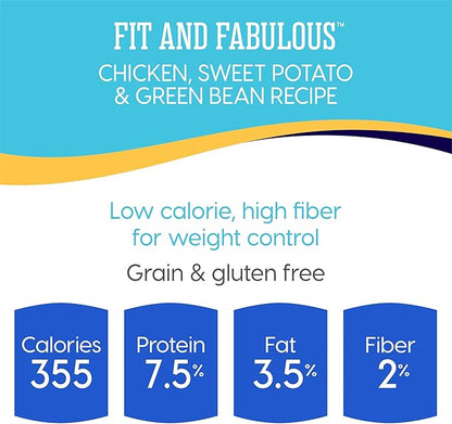 Solid Gold Weight Management Dog Food - Fit & Fabulous Wet Grain Free Dog Food Made with Real Chicken, Sweet Potato and Green Bean - for Weight Control and Dogs with Sensitive Stomachs