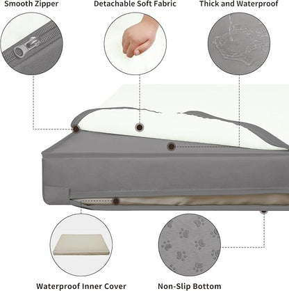 Easy-Going Dog Bed for Large Dogs (36x27x3 in,
