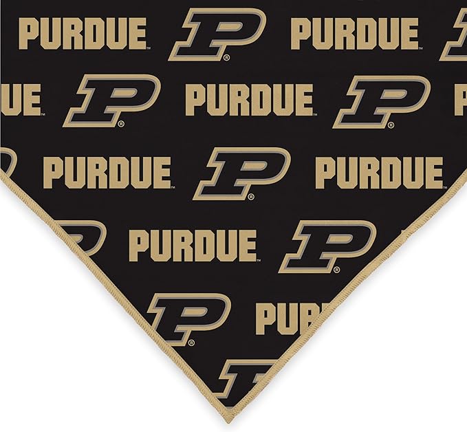 NCAA Officially Licensed Bandana for Dogs and Cats | Fits Pets Great Gift Idea | Easy-to-Tie (Small, Purdue Boilermakers)