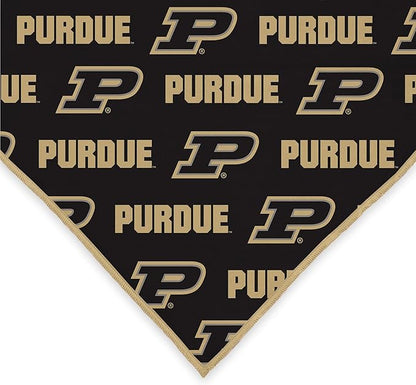 NCAA Officially Licensed Bandana for Dogs and Cats | Fits Pets Great Gift Idea | Easy-to-Tie (Small, Purdue Boilermakers)