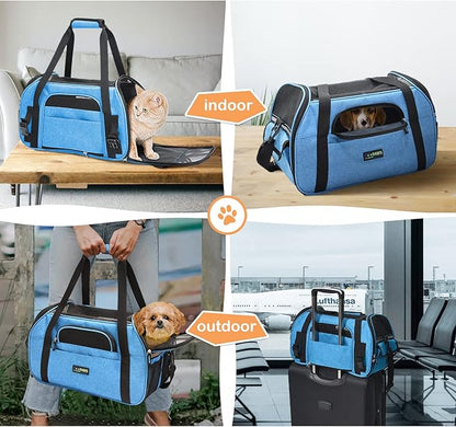 JESPET Soft-Sided Kennel Pet Carrier for Small Dogs, Cats, Puppy, Airline Approved Cat Carriers Dog Carrier Collapsible, Travel Handbag & Car Seat