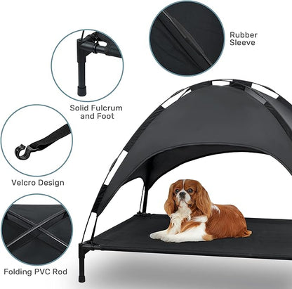 Heeyoo Elevated Dog Bed with Canopy