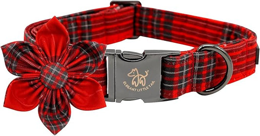 Elegant little tail Dog Collar with Flower