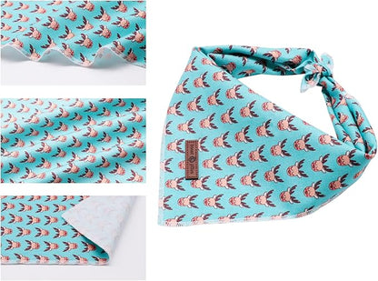 Lionet Paws Christmas Dog Bandana Washable Cotton Handkerchief