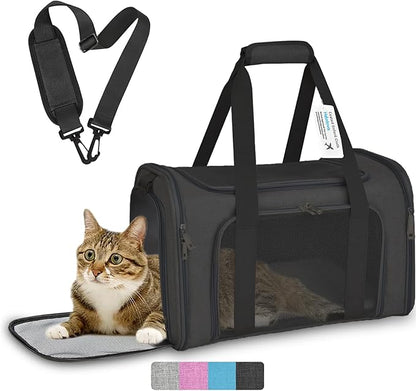 Collapsible Cat Carrier Soft Sided Bag for Small Dog 0-15 lbs