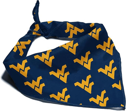 NCAA Officially Licensed Bandana for Dogs and Cats | Fits Pets Great Gift Idea | Easy-to-Tie (Large, West Virginia Mountaineers)