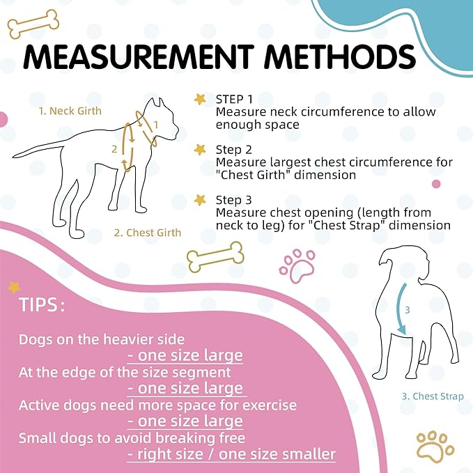 Tri-Color Harness for Medium Dog 3/4''''W x 19''- 25''''
