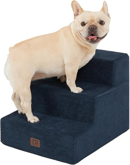EHEYCIGA Dog Stairs for Small Dogs 13.5" H 3-Step Dog