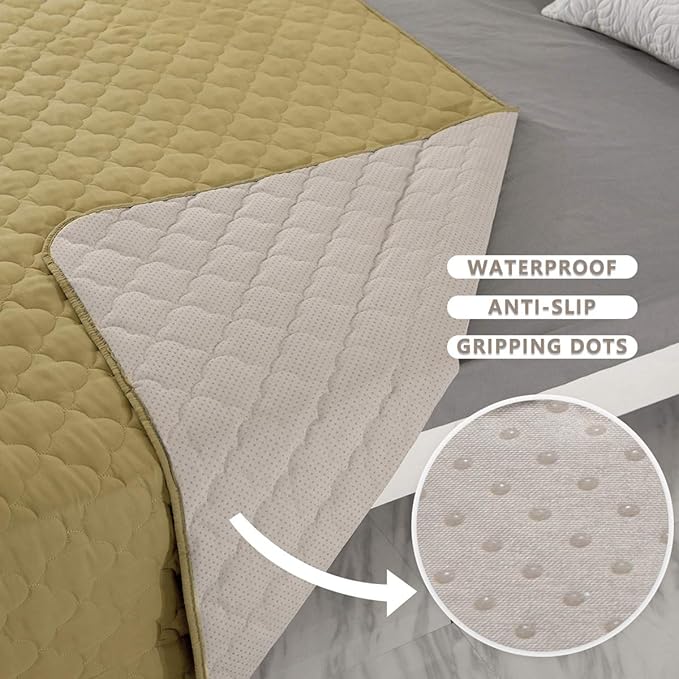SPXTEX Dog Bed Cover Washable Pee Pads Dog Blankets for Puppy Large Dog Cat 1 Piece（68"x82",Taupe）