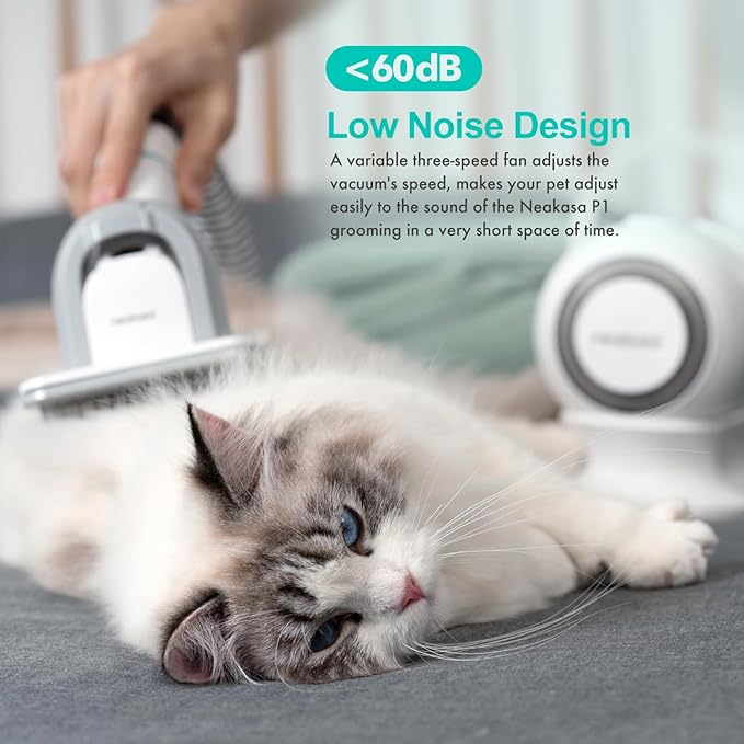 neabot Neakasa P1 Pro Pet Grooming Kit & Vacuum Suction 99% Pet Hair 5 Proven