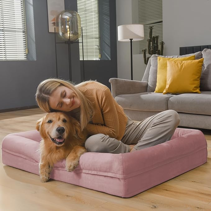 Orthopedic Washable Large Dog Bed: XXLarge Dog Bed Bolster Waterproof