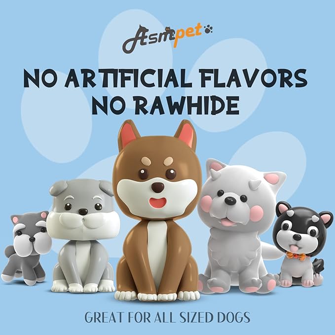 ASMPET Dog Treats Omega3 Rawhide (5 pcs,10.6