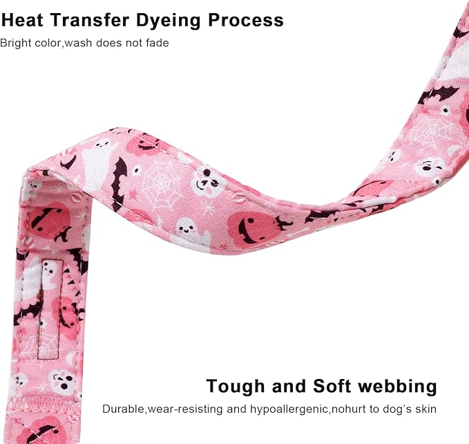 Lionet Paws Halloween Pink Dogs Collar Halloween 16-24 inches
